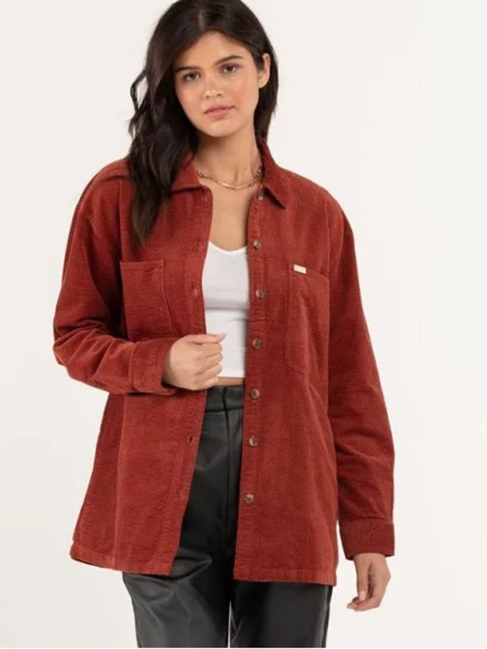 Brixton Dundee Waffle Corduroy Overshirt – Small